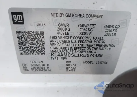 2024 Buick Encore Gx Preferred Awd from USA, damaged, VIN KL4AMCSL1RB074489